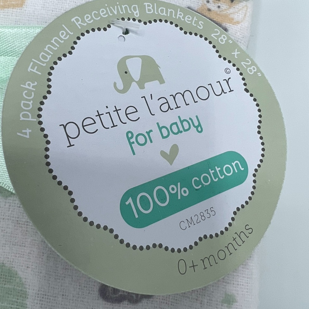 100% COTTON 4 PACK RECEIVING BLANKETS - Picture 9 of 9